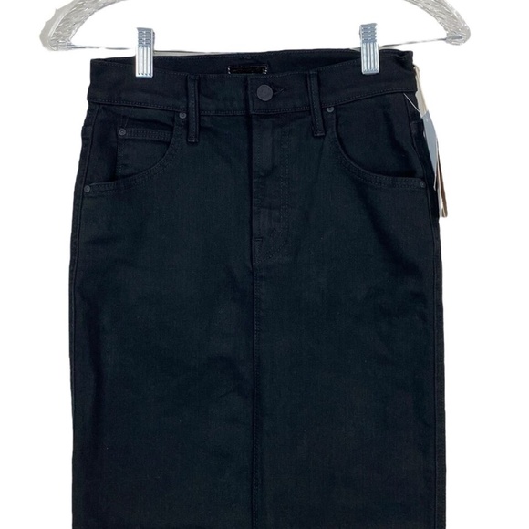 Mother The Flagpole Maxi Skirt Denim Black Pitch Size 24 - Picture 1 of 12
